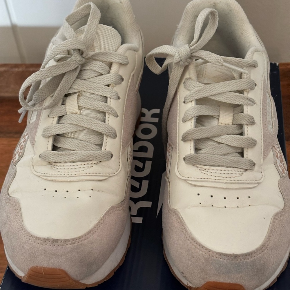 Reebok Women's Sneakers - Beige and White and leopard print - Picture 6 of 8